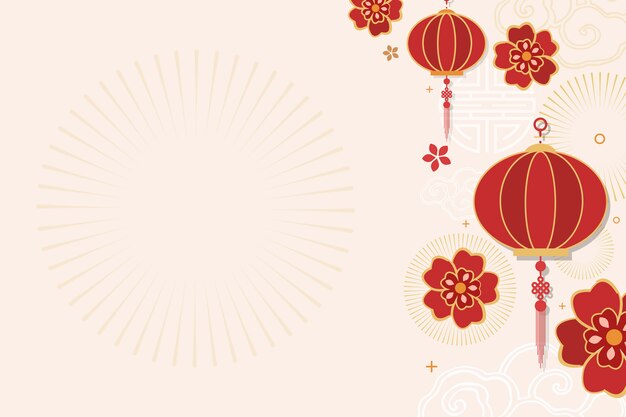 Ilustração de maquete do ano novo chinês