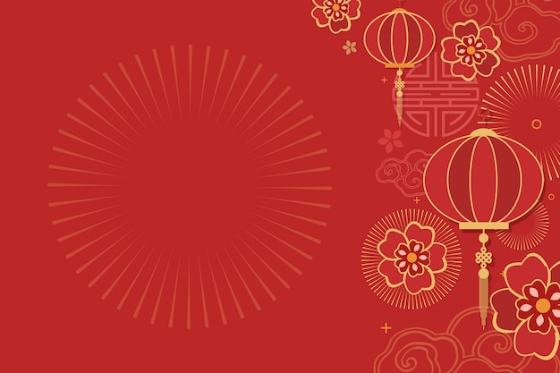 Ilustração de maquete do ano novo chinês
