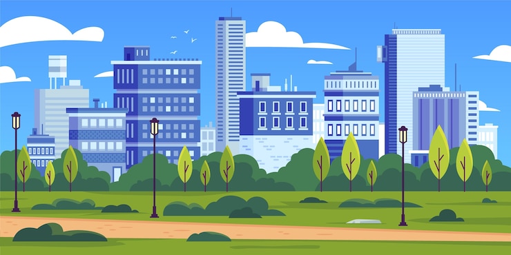 Vetor grátis ilustração de marcos históricos da cidade