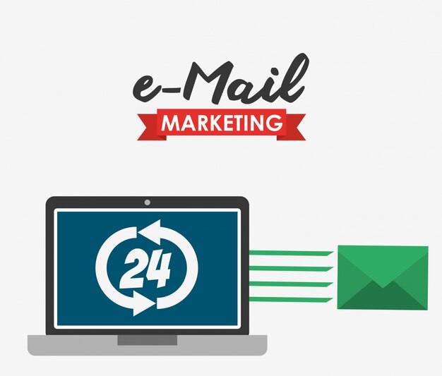 Ilustração de marketing por email