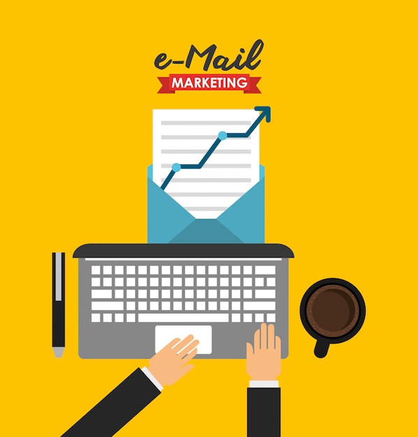 Ilustração de marketing por email