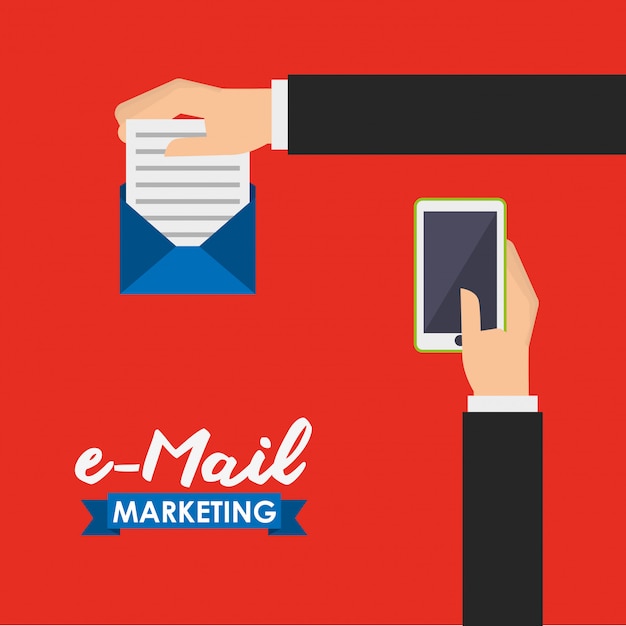 Ilustração de marketing por email