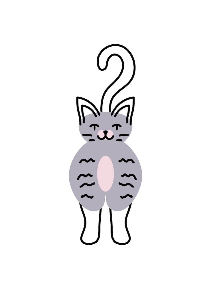 Vetor grátis ilustração de mascote de gato vetor isolado