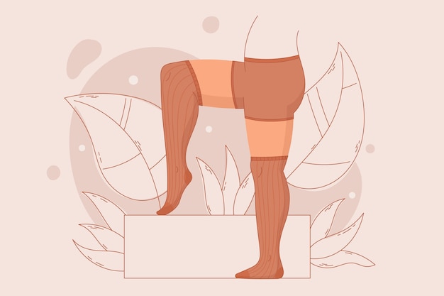 Vetor grátis ilustração de meia-calça desenhada à mão