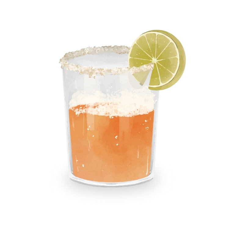 Vetor grátis ilustração de michelada pintada em aquarela