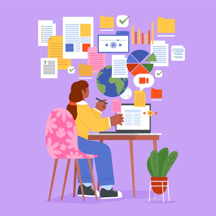 Vetor grátis ilustração de microaprendizagem desenhada à mão