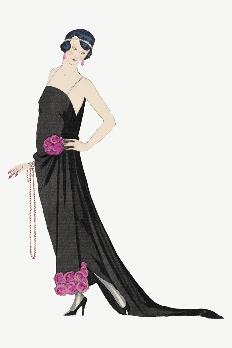 Vetor grátis ilustração de moda feminina vintage