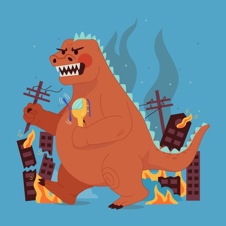 Vetor grátis ilustração de monstros desenhada à mão