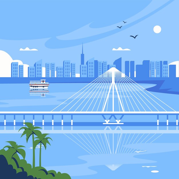 Ilustração de mumbai desenhada à mão