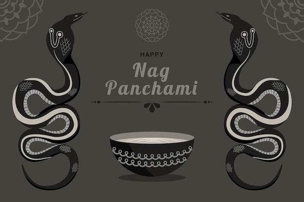 Ilustração de nag panchami