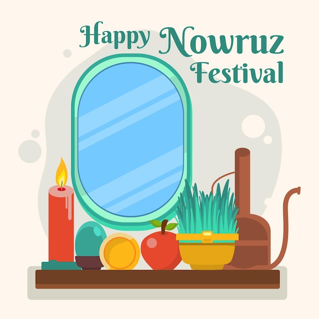 Vetor grátis ilustração de nowruz feliz