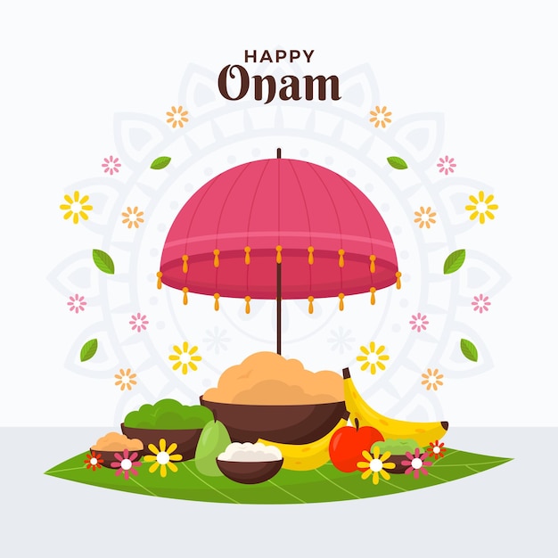 Ilustração de onam plana