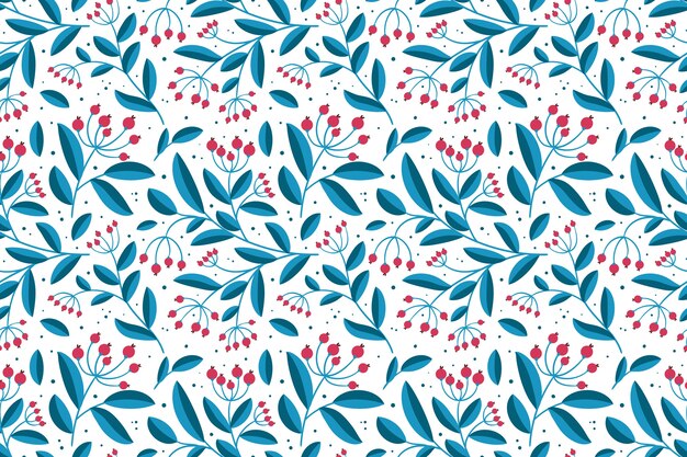 Ilustração de padrão floral design plano