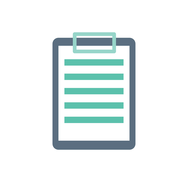 Ilustração, de, papel clipboard