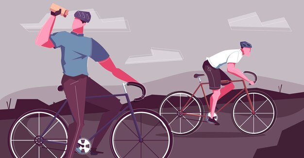 Ilustração de passeio de bicicleta