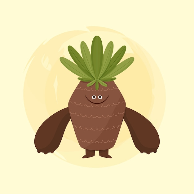 Vetor grátis ilustração de personagem frailejon desenhada de mão