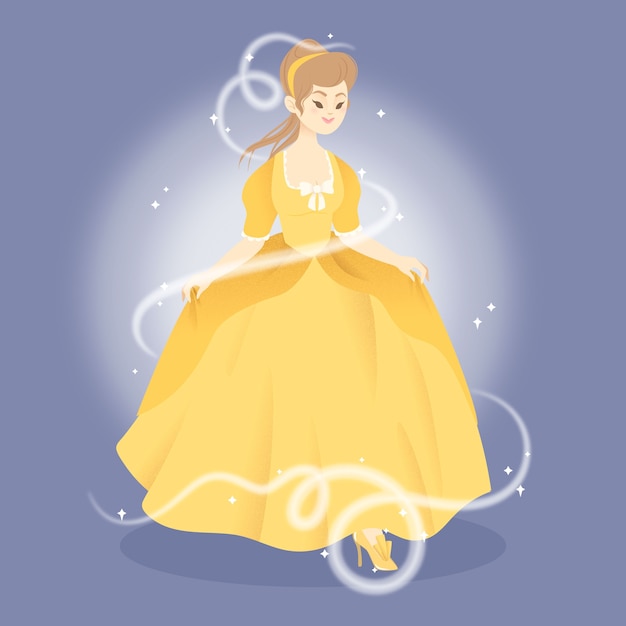 Ilustração de personagem princesa Cinderela