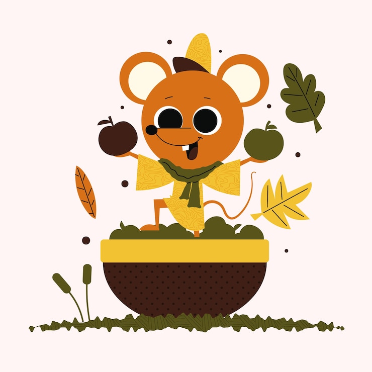 Vetor grátis ilustração de personagens planos para a celebração da estação de outono