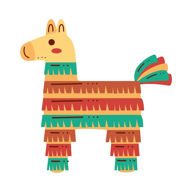 Vetor grátis ilustração de pinata de cavalo