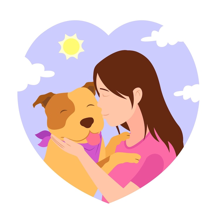 Vetor grátis ilustração de pitbull adorável plana