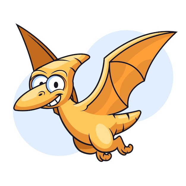 Vetor grátis ilustração de pterodáctilo desenhada à mão