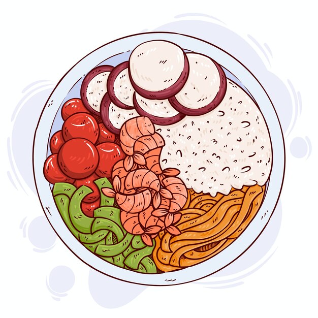 Ilustração de puxão desenhada à mão