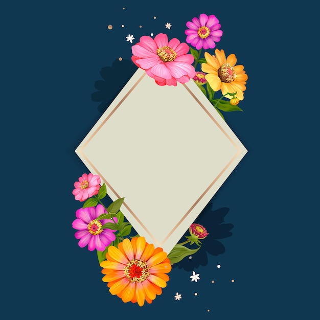 Ilustração de quadro de maquete floral