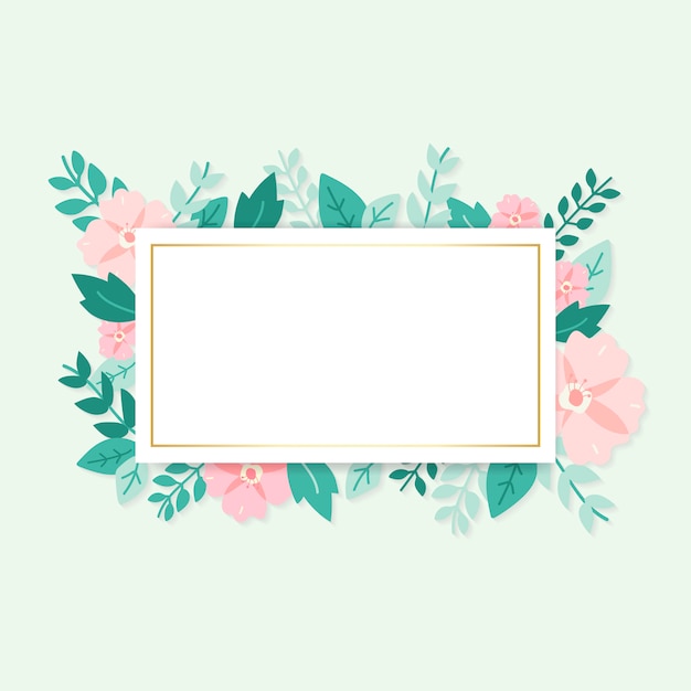 Ilustração de quadro Primavera flora mockupl