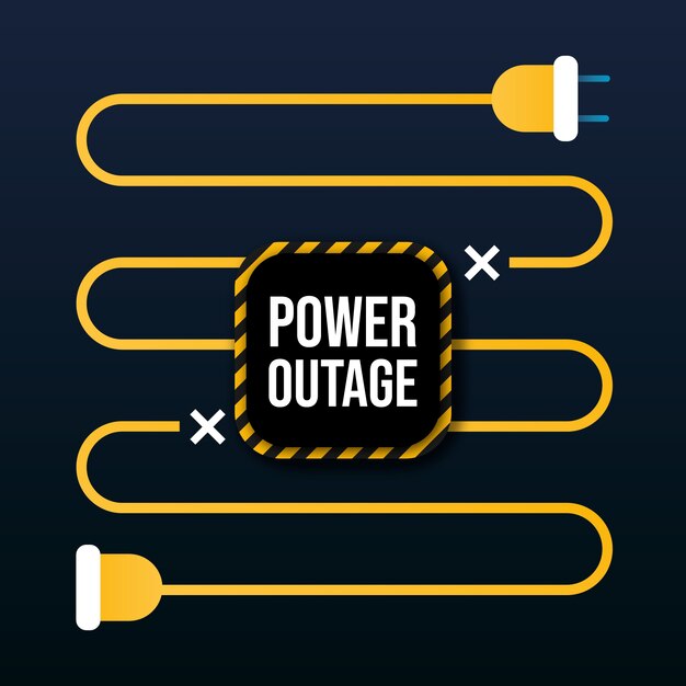 Ilustração de queda de energia gradiente