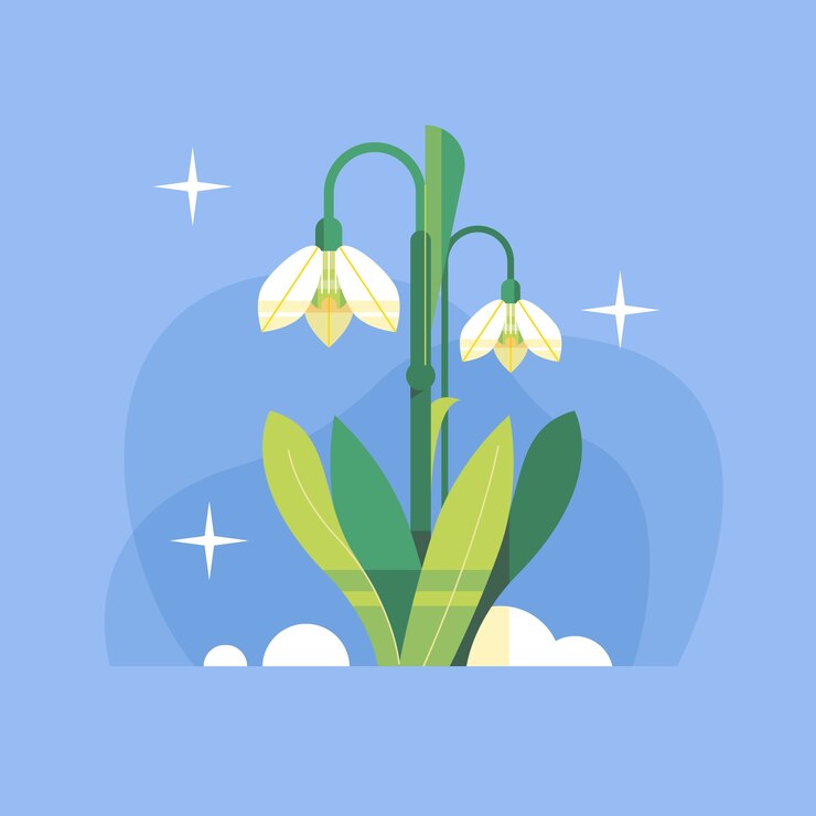Vetor grátis ilustração de queda de neve de design plano