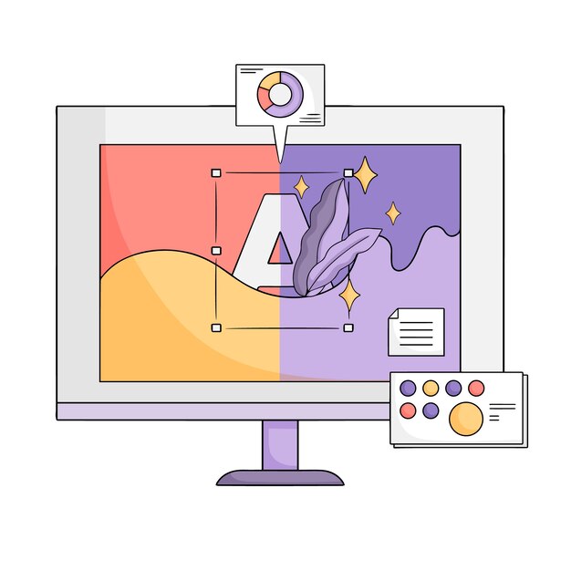 Ilustração de rebranding desenhada à mão