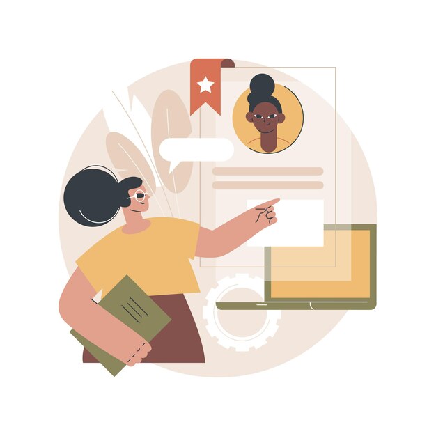 Ilustração de recrutamento de especialista