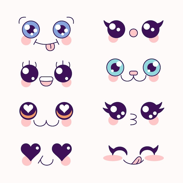 Resultado de imagem para desenhos de animais e pessoas com olhos kawaii