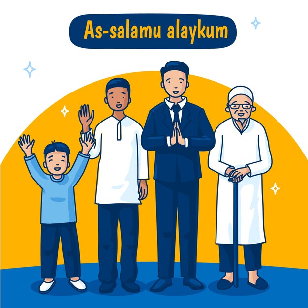 Ilustração de salam de design plano desenhado à mão