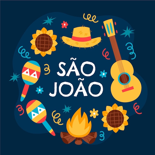 Ilustração de são joao desenhada à mão