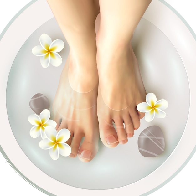 Ilustração de spa pedicure