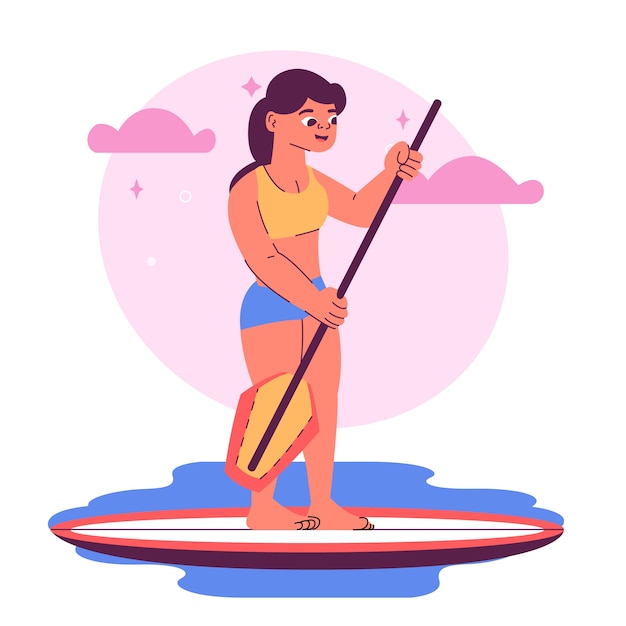 Ilustração de sup design plano