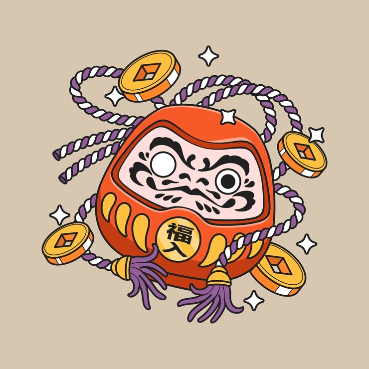Vetor grátis ilustração de tatuagem de estilo asiático desenhada à mão