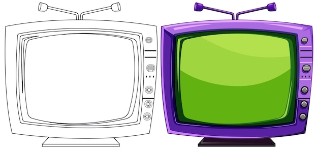 Vetor grátis ilustração de televisores retrô e modernos