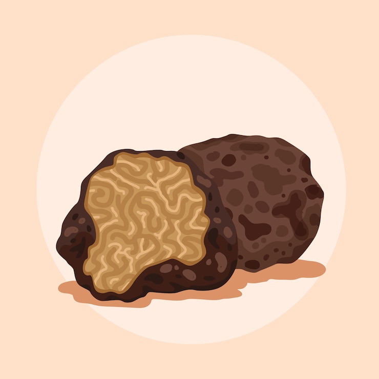 Vetor grátis ilustração de trufas desenhadas à mão