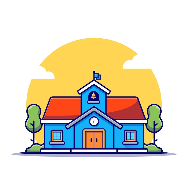 Vetor grátis ilustração de um edifício escolar