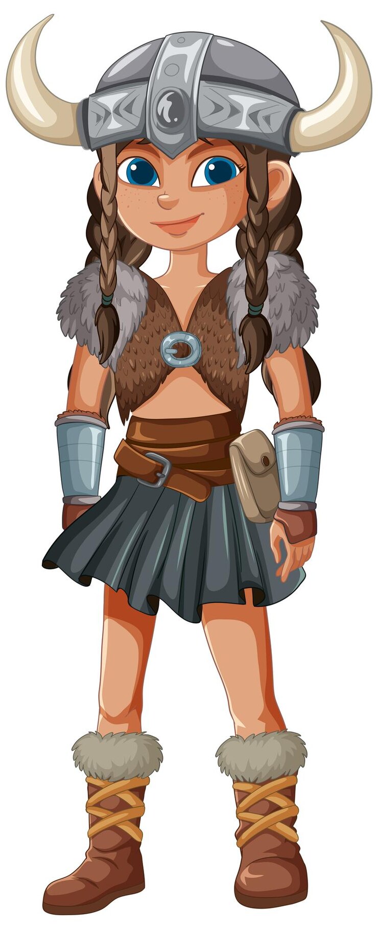 Vetor grátis ilustração de um jovem guerreiro viking