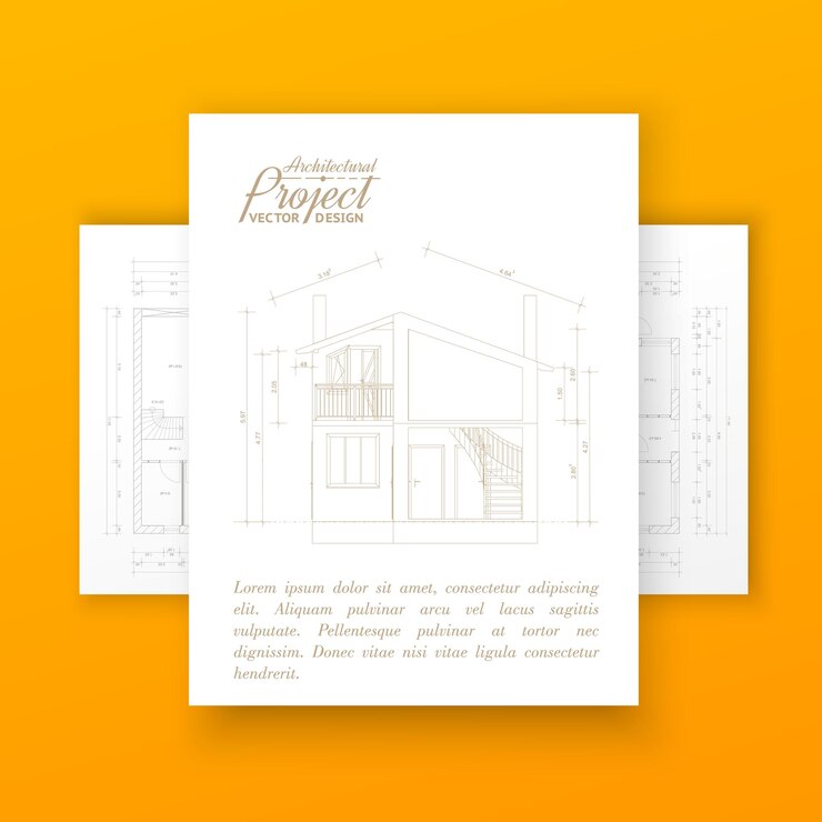 Vetor grátis ilustração de um projeto arquitetônico. conceito de construção e renovação.