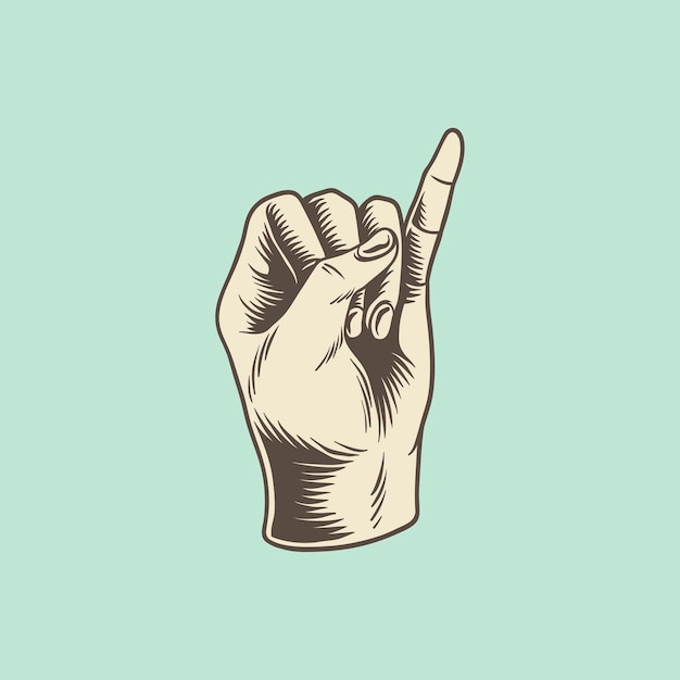 Ilustração de um sinal de dedo mindinho promessa