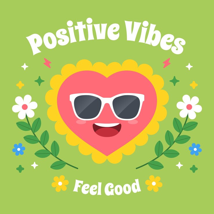 Vetor grátis ilustração de vibrações positivas desenhadas à mão