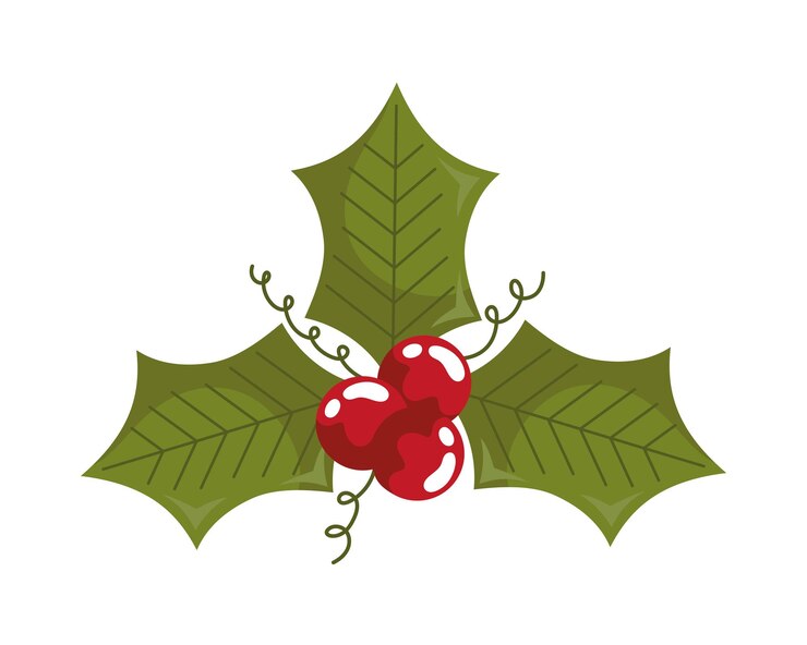 Vetor grátis ilustração de visco de natal
