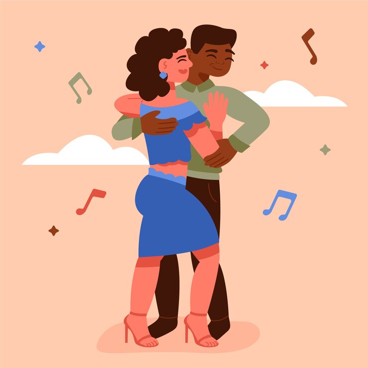 Vetor grátis ilustração desenhada à mão design plano kizomba