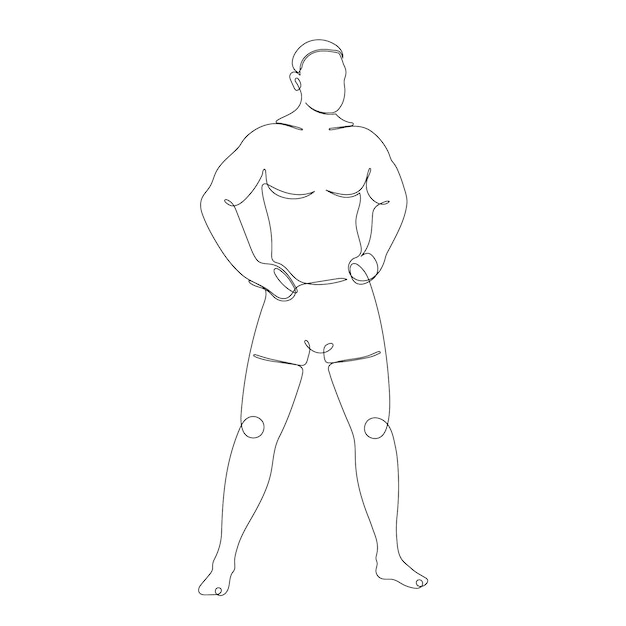 Vetor grátis ilustração desenhada à mão do contorno do corpo humano