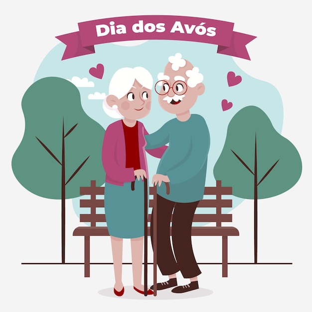 Ilustração desenhada à mão do dia dos avos