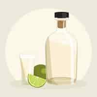 Vetor grátis ilustração desenhada à mão em mezcal